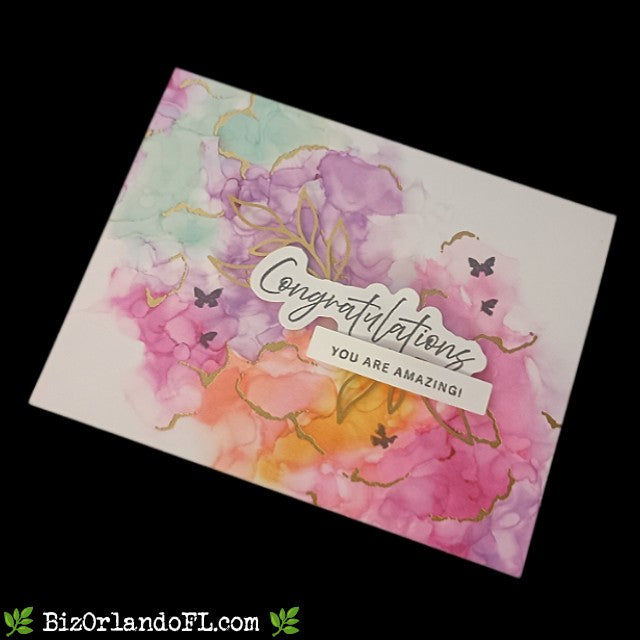CONGRATS: Congrats -- You Are Amazing! Handcrafted Greeting Card by Kathryn McHenry