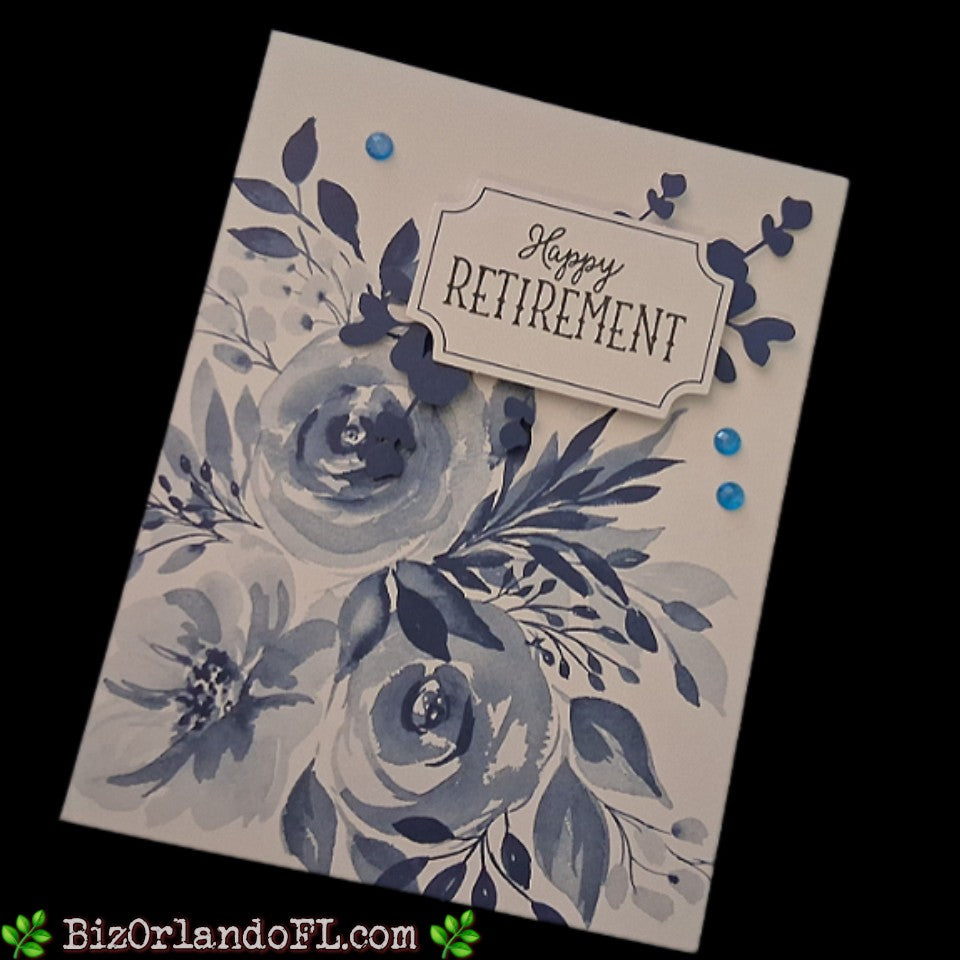 RETIREMENT: Happy Retirement Handcrafted Greeting Card by Kathryn McHenry