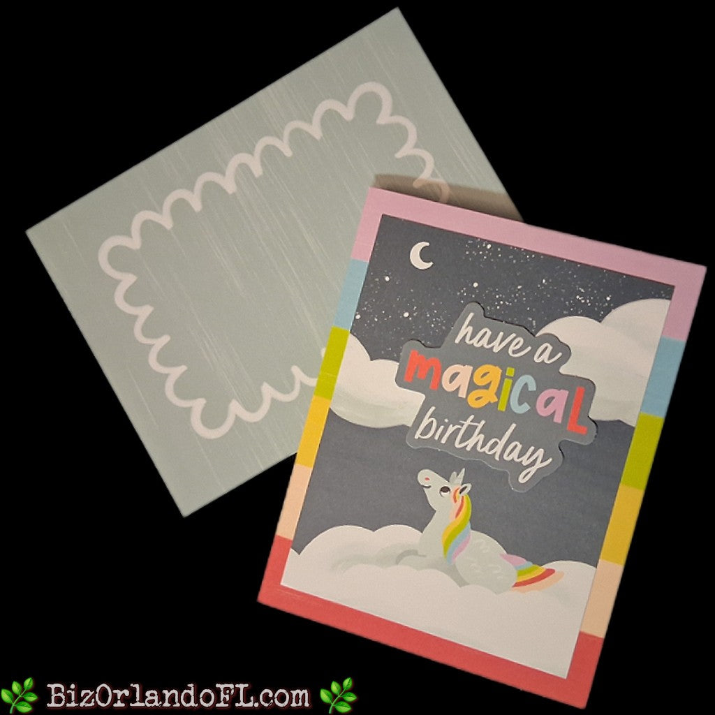BIRTHDAY: Have A Magical Birthday Handcrafted Greeting Card by Kathryn McHenry (Pop-Up Card)