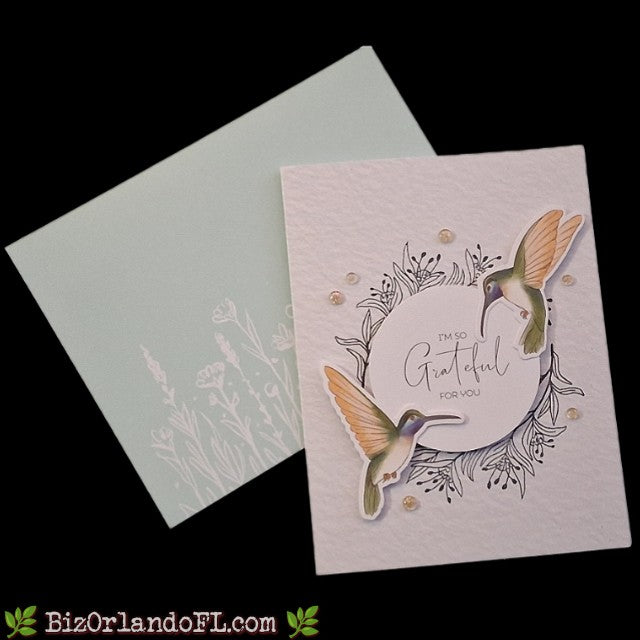 THANK YOU: I'm Grateful For You Handcrafted Greeting Card by Kathryn McHenry