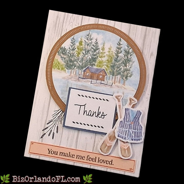 THANK YOU: Thanks -- You Make Me Feel Loved Handmade Greeting Card by Kathryn McHenry (Copy)