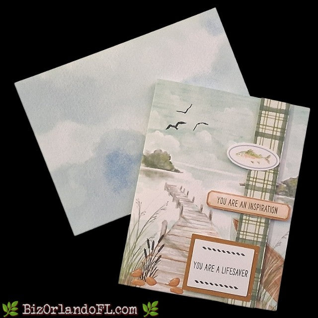 ENCOURAGEMENT: You Are An Inspiration. You Are A Lifesaver Handcrafted Greeting Card by Kathryn McHenry