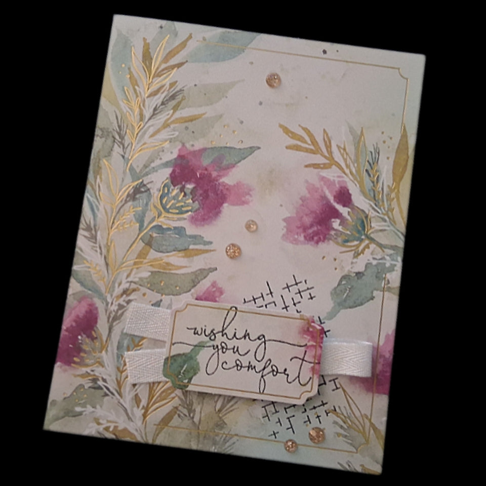 SYMPATHY: Wishing You Comfort Handmade Greeting Card by Kathryn McHenry