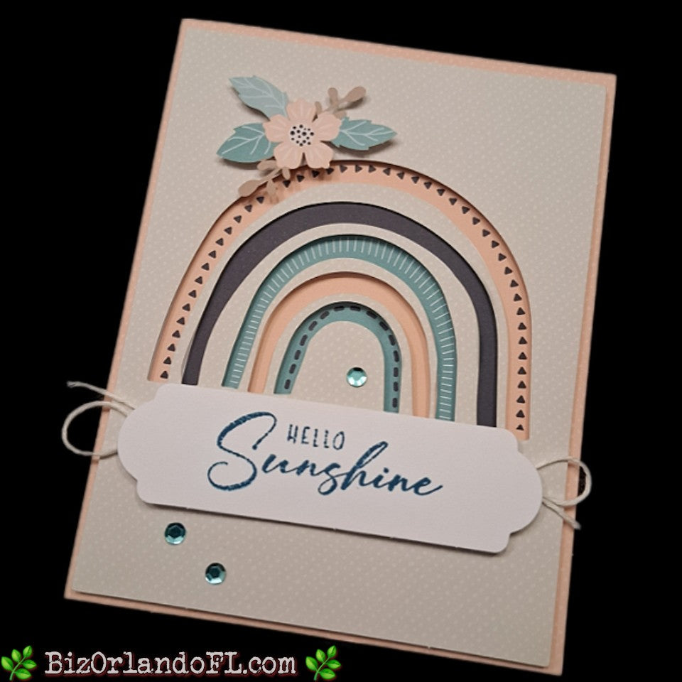HELLO: Hello Sunshine Handcrafted Greeting Card by Kathryn McHenry