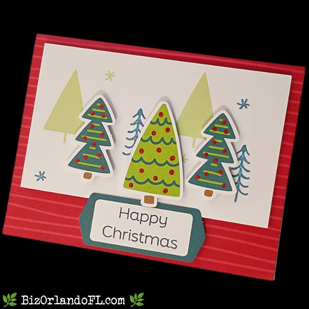 HOLIDAY: Happy Christmas Handmade Greeting Card by Kathryn McHenry