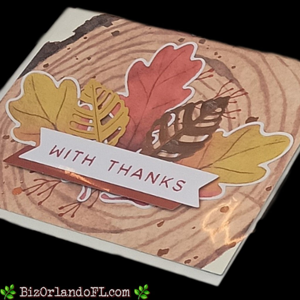 THANK YOU: With Thanks Handcrafted Greeting Card by Kathryn McHenry