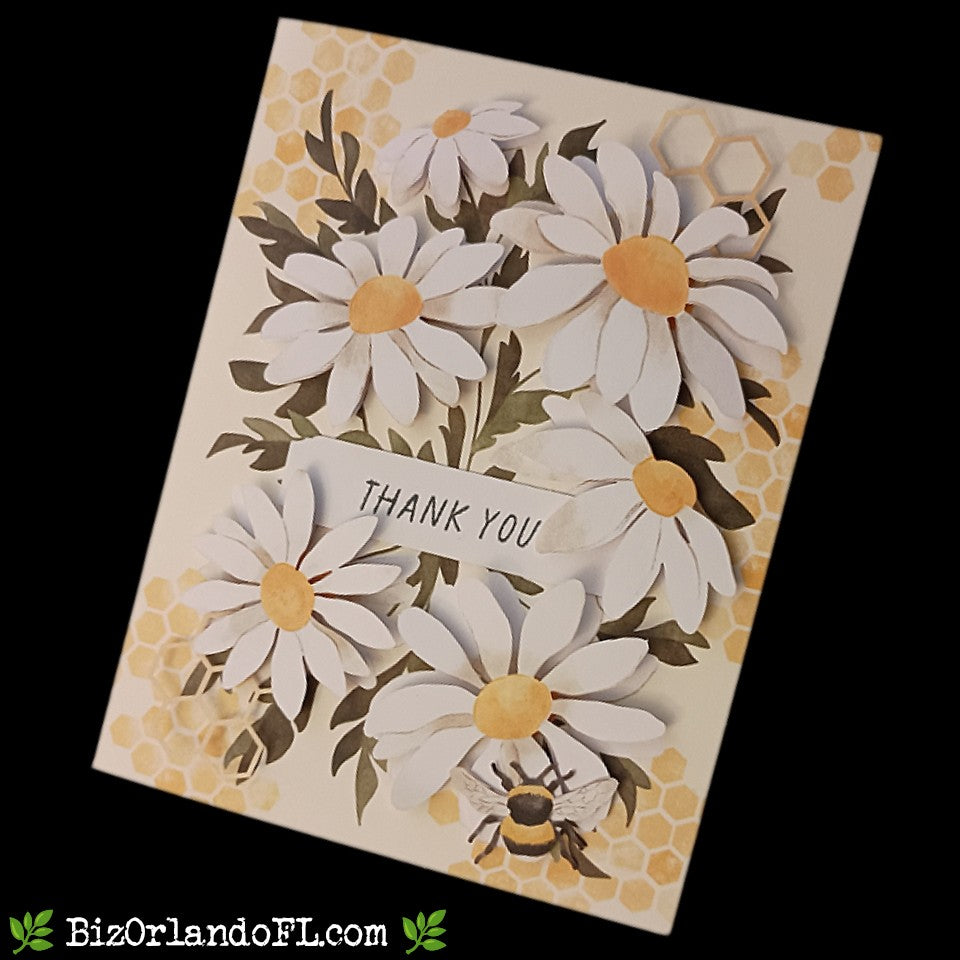THANK YOU: Thank You Handcrafted Greeting Card by Kathryn McHenry