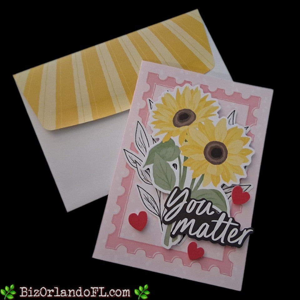ENCOURAGEMENT: You Matter Handcrafted Greeting Card by Kathryn McHenry