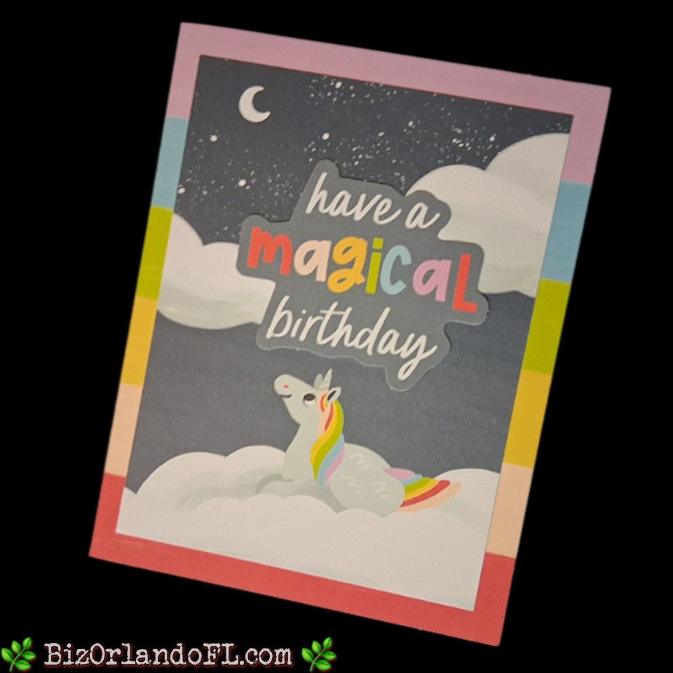 BIRTHDAY: Have A Magical Birthday Handcrafted Greeting Card by Kathryn McHenry (Pop-Up Card)