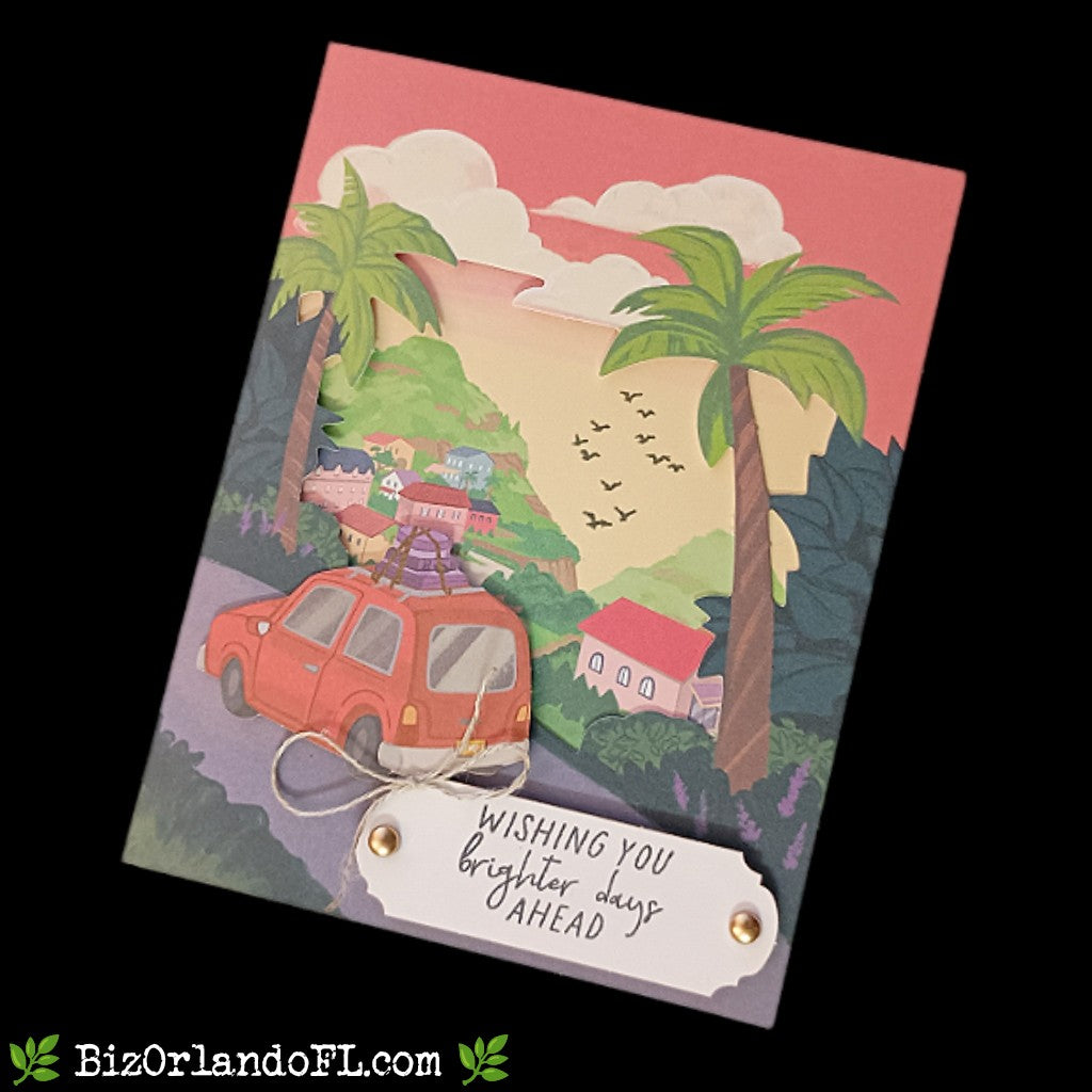 ENCOURAGEMENT: Wishing You Brighter Days Ahead Handcrafted Greeting Card by Kathryn McHenry
