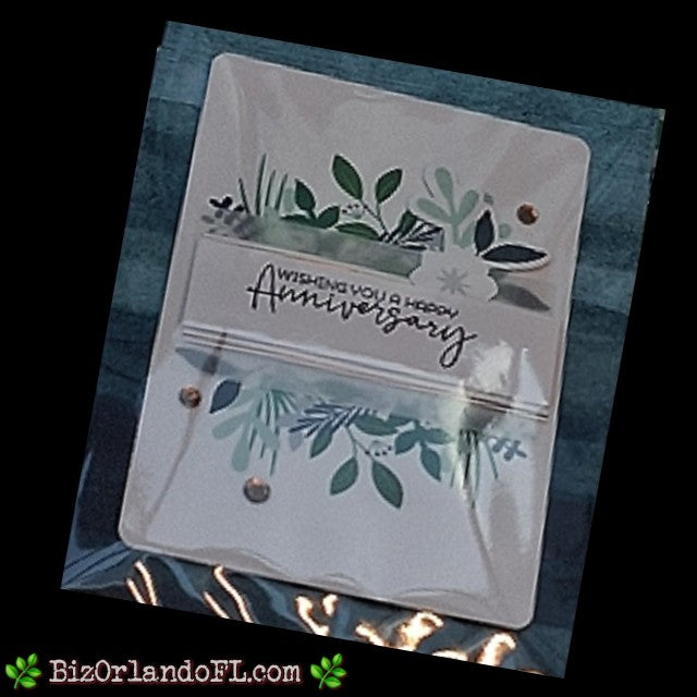 ANNIVERSARY: Wishing You A Happy Anniversary Handcrafted Greeting Card by Kathryn McHenry