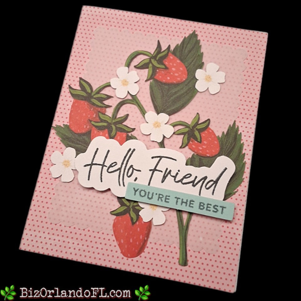 FRIENDSHIP: Hello Friend -- You're The Best Handcrafted Greeting Card by Kathryn McHenry