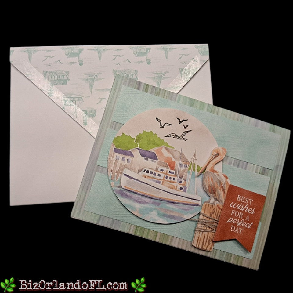 MAN CARDS: Best Wishes For A Perfect Day Handmade Greeting Card by Kathryn McHenry