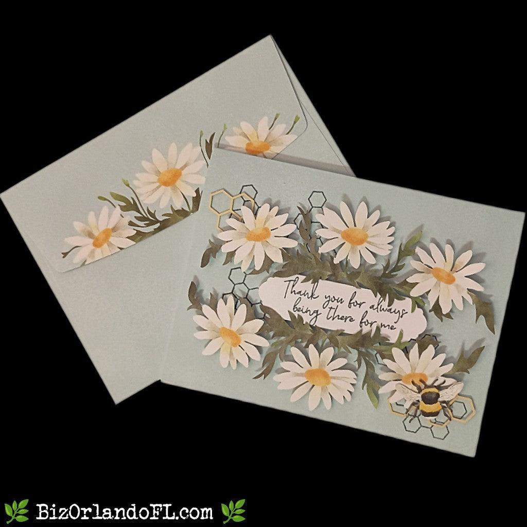 THANK YOU: Thank You For Always Being There For Me Handcrafted Greeting Card by Kathryn McHenry