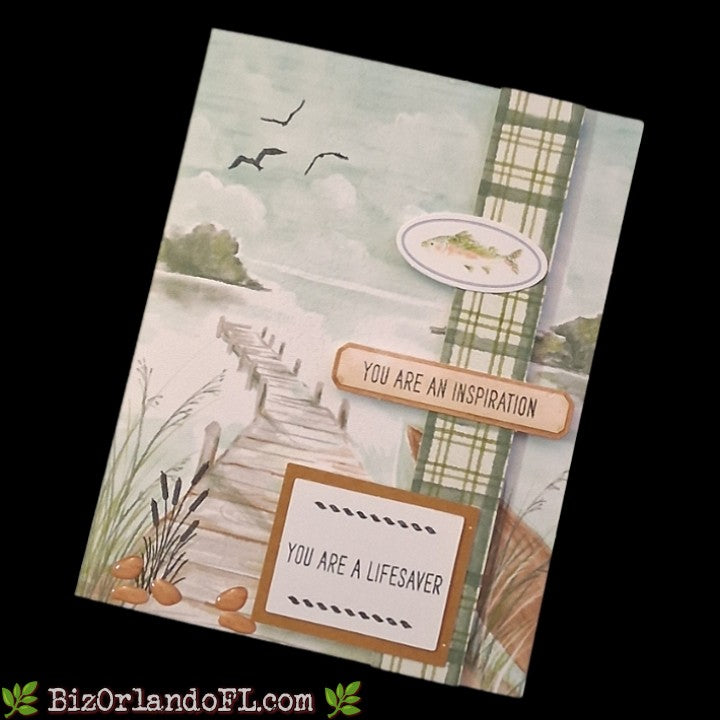 ENCOURAGEMENT: You Are An Inspiration. You Are A Lifesaver Handcrafted Greeting Card by Kathryn McHenry