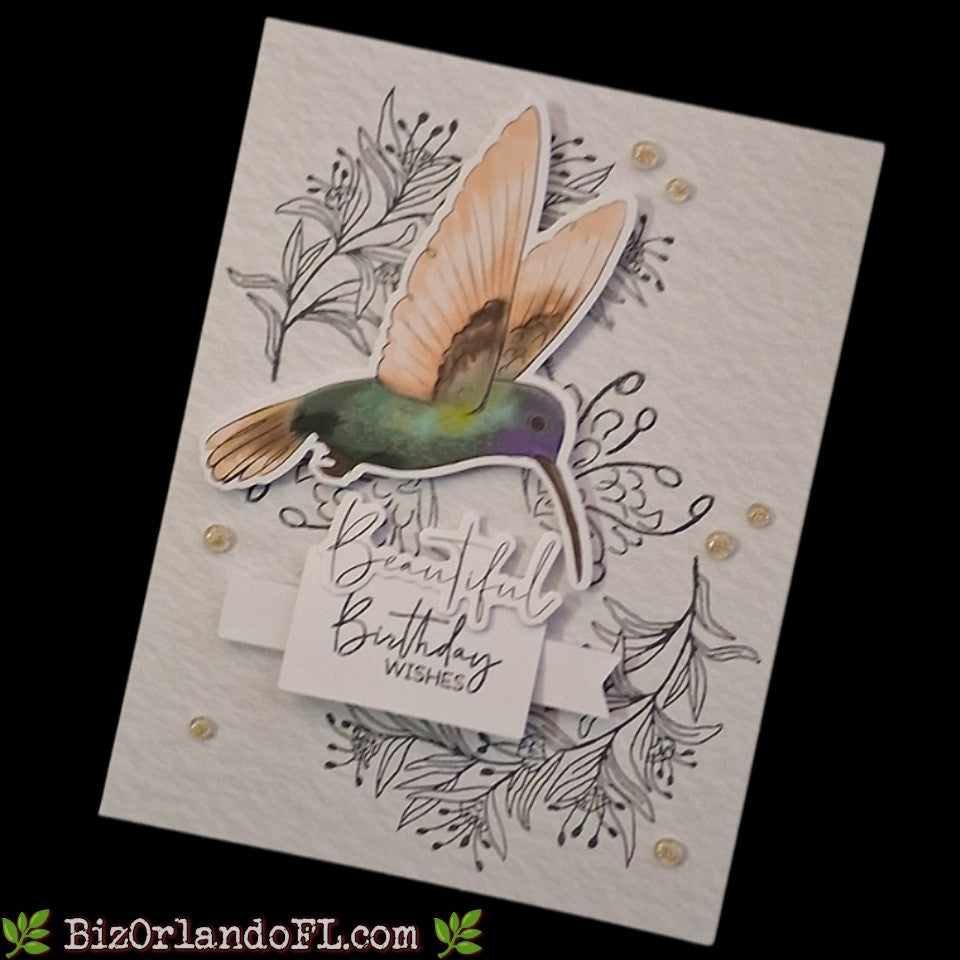 BIRTHDAY: Beautiful Birthday Wishes Handcrafted Greeting Card by Kathryn McHenry