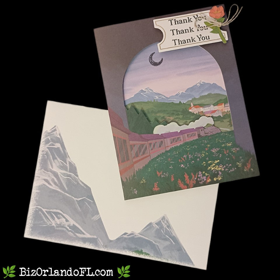THANK YOU: Thank You Thank You Thank You Handcrafted Greeting Card by Kathryn McHenry
