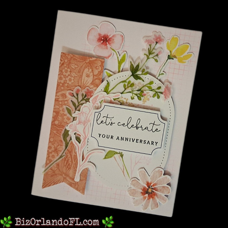 ANNIVERSARY: Let's Celebrate Your Anniversary Handcrafted Greeting Card by Kathryn McHenry