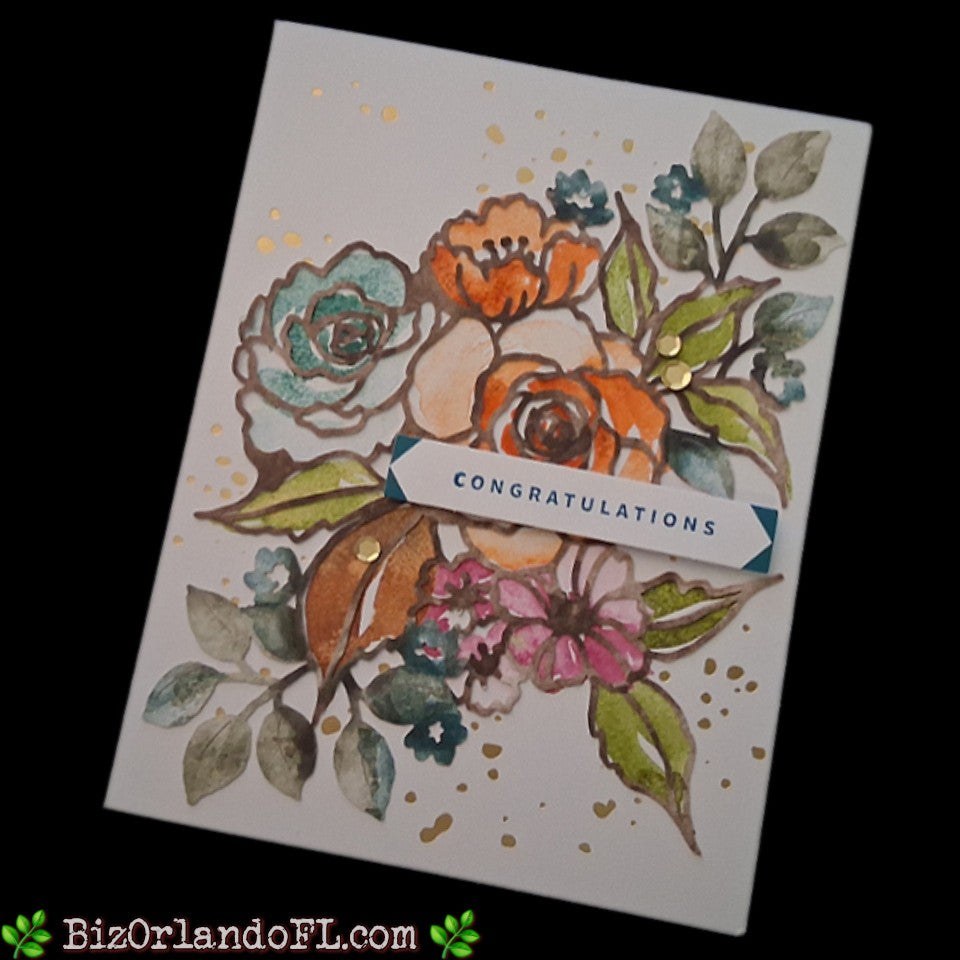 CONGRATS: Congratulations Handcrafted Greeting Card by Kathryn McHenry