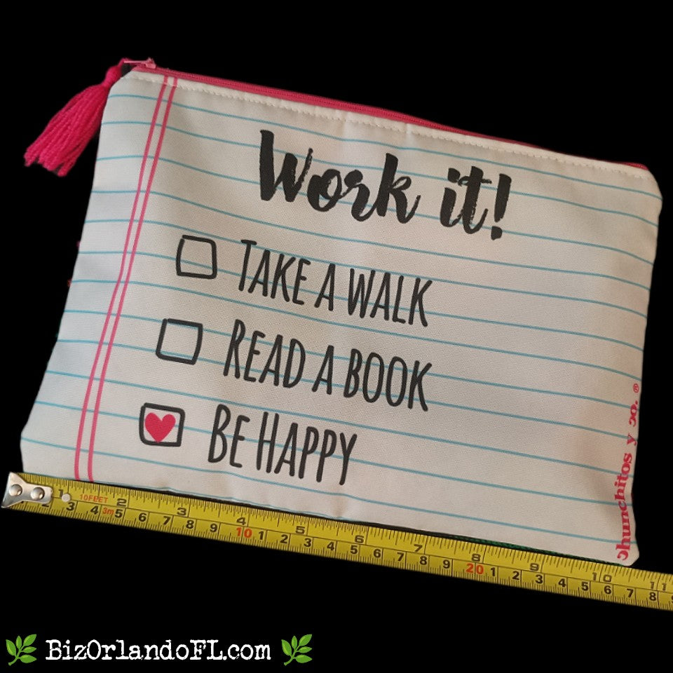 BOUTIQUE: Work It! Take A Walk / Read A Book / Be Happy Pencil Bag / Pouch