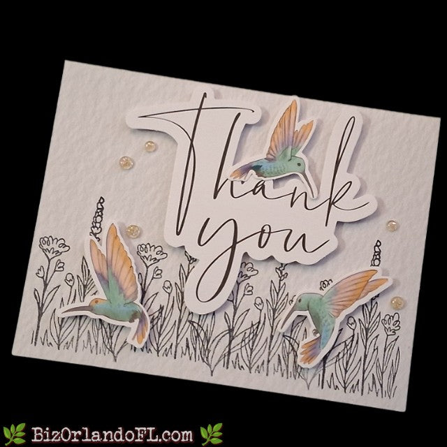 THANK YOU: Thank You Handcrafted Greeting Card by Kathryn McHenry