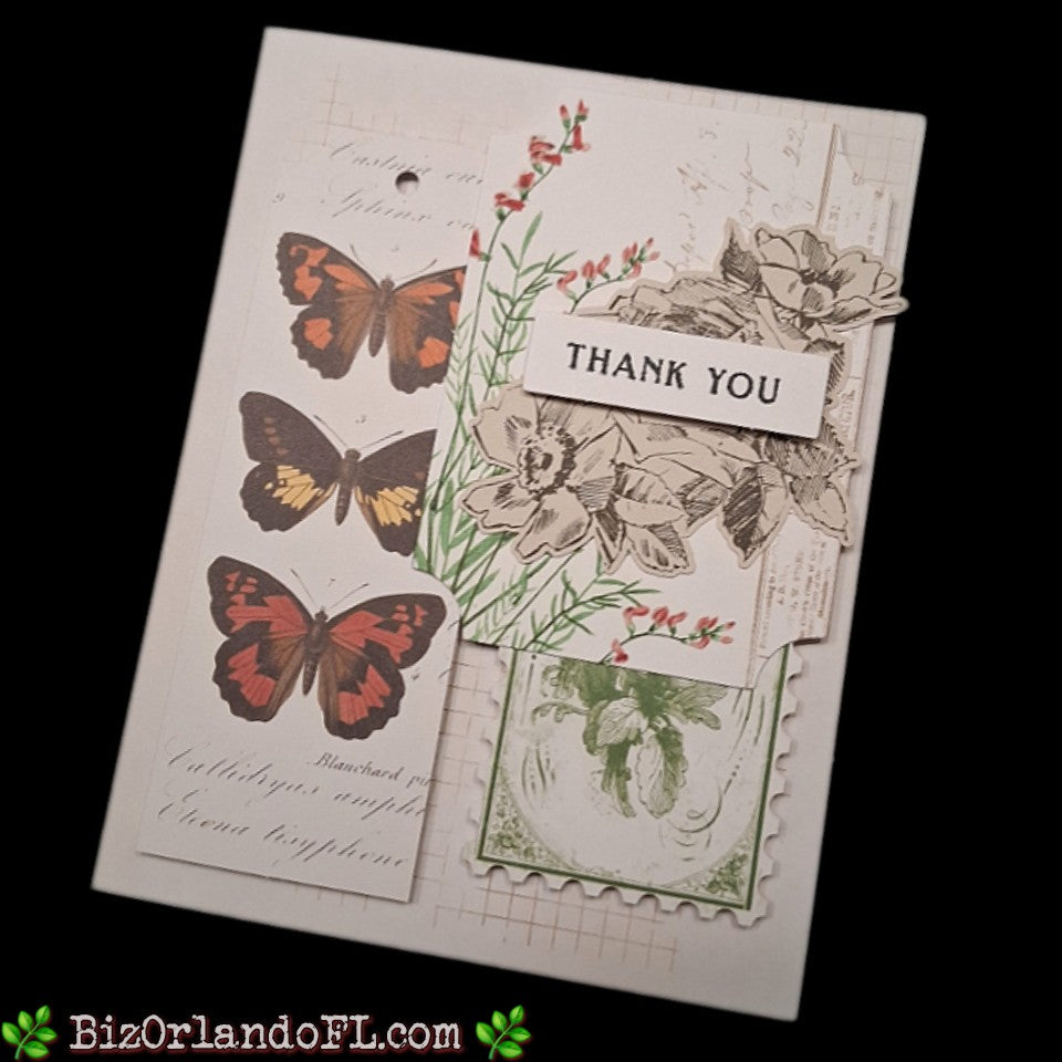 THANK YOU: Thank You Handcrafted Greeting Card by Kathryn McHenry