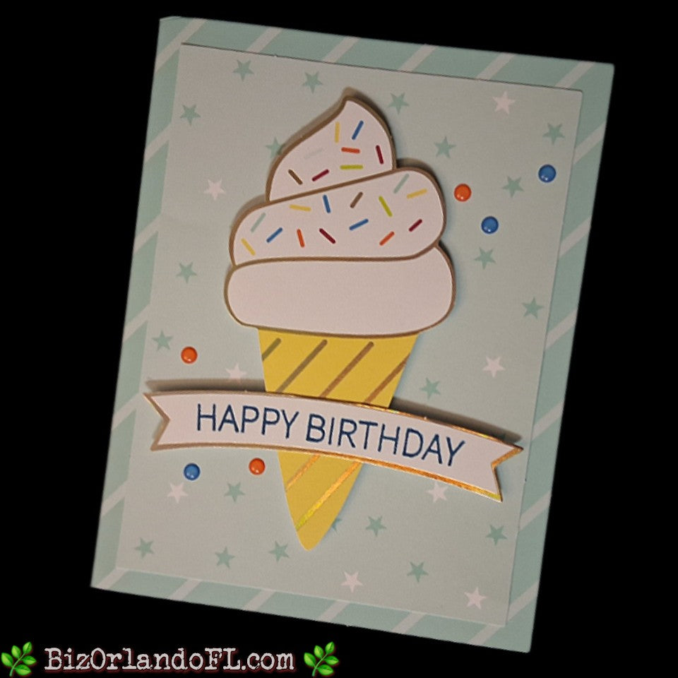 BIRTHDAY: Happy Birthday Handcrafted Greeting Card by Kathryn McHenry