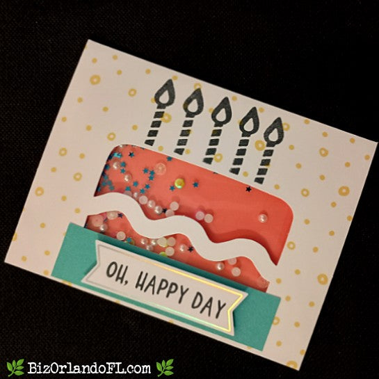 BIRTHDAY: Oh, Happy Day Handcrafted Greeting Card by Kathryn McHenry