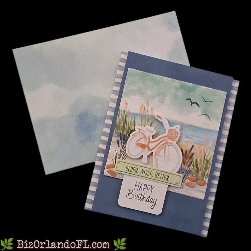 BIRTHDAY: Older. Wiser. Better. Happy Birthday Handcrafted Greeting Card by Kathryn McHenry
