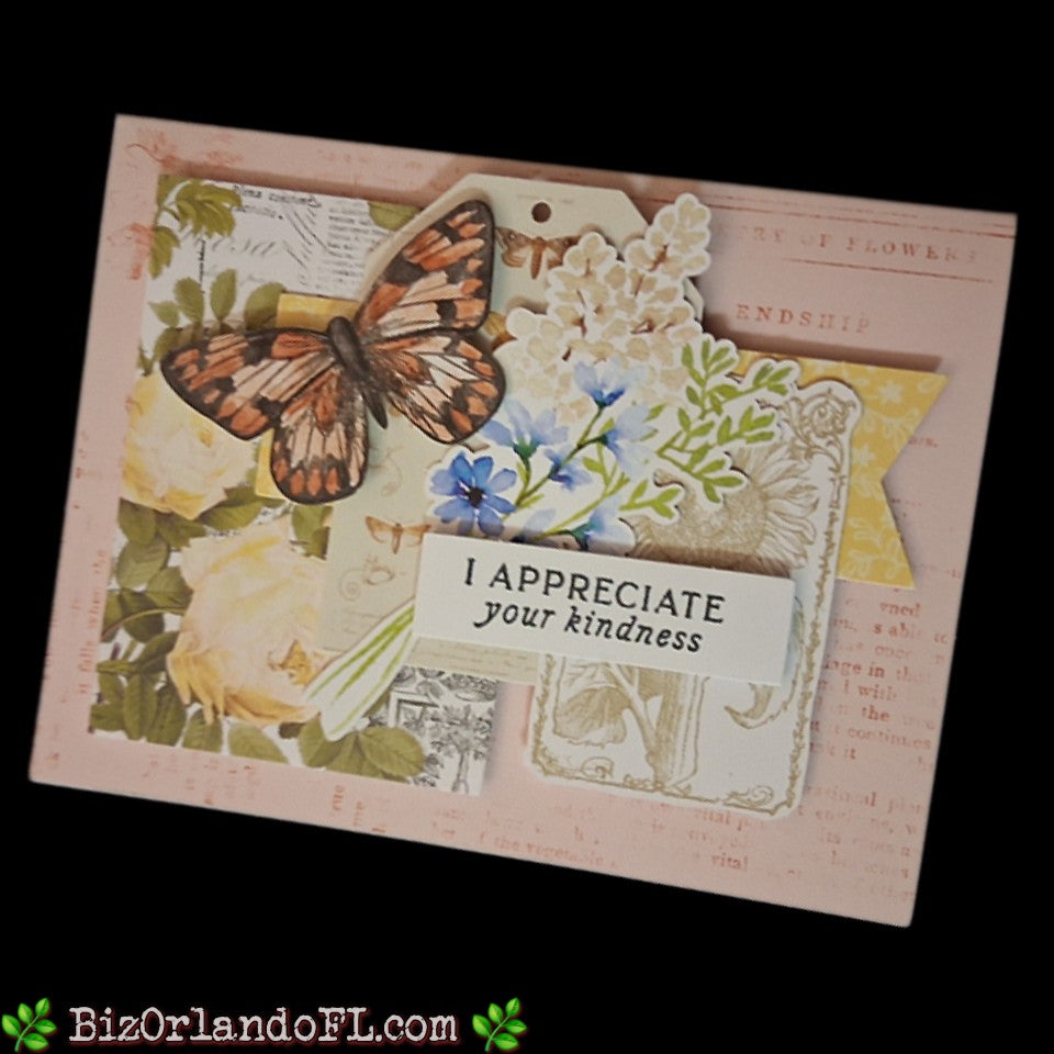 THANK YOU: I Appreciate Your Kindness Handcrafted Greeting Card by Kathryn McHenry