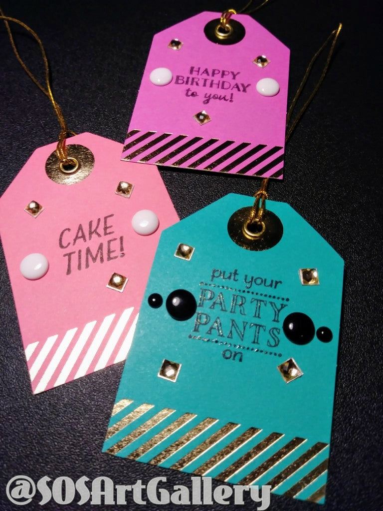 GIFT TAGS: Handcrafted & Embellished Gift Tag Sets of 3 by Kathryn McHenry