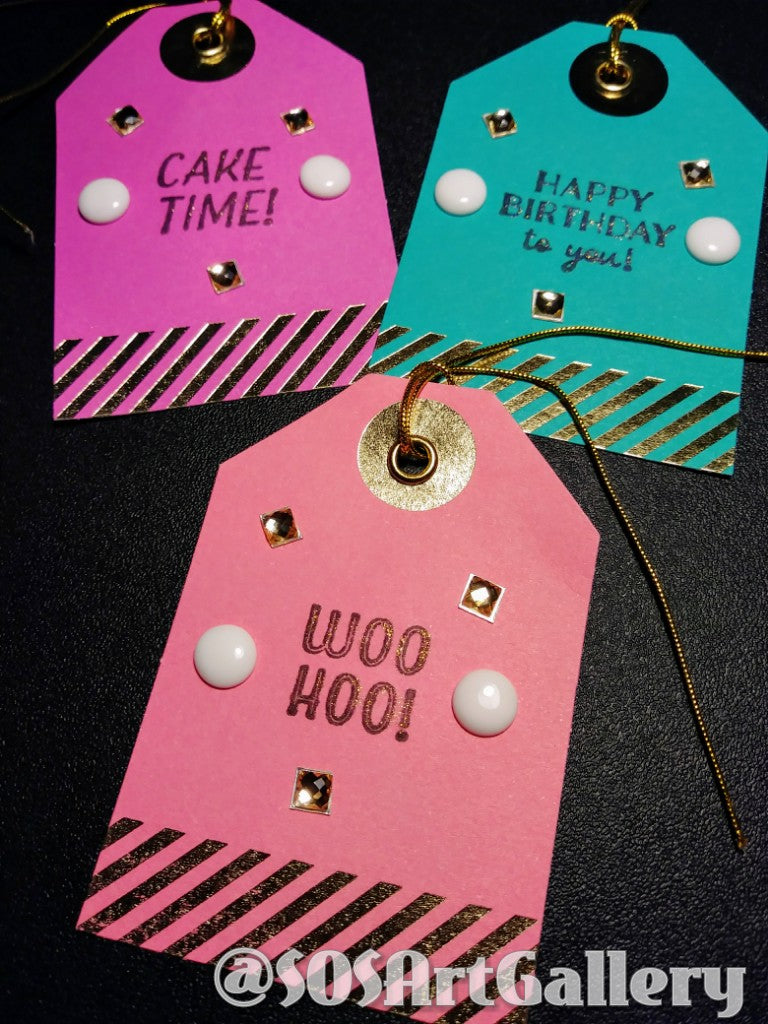 GIFT TAGS: Handcrafted & Embellished Gift Tag Sets of 3 by Kathryn McHenry