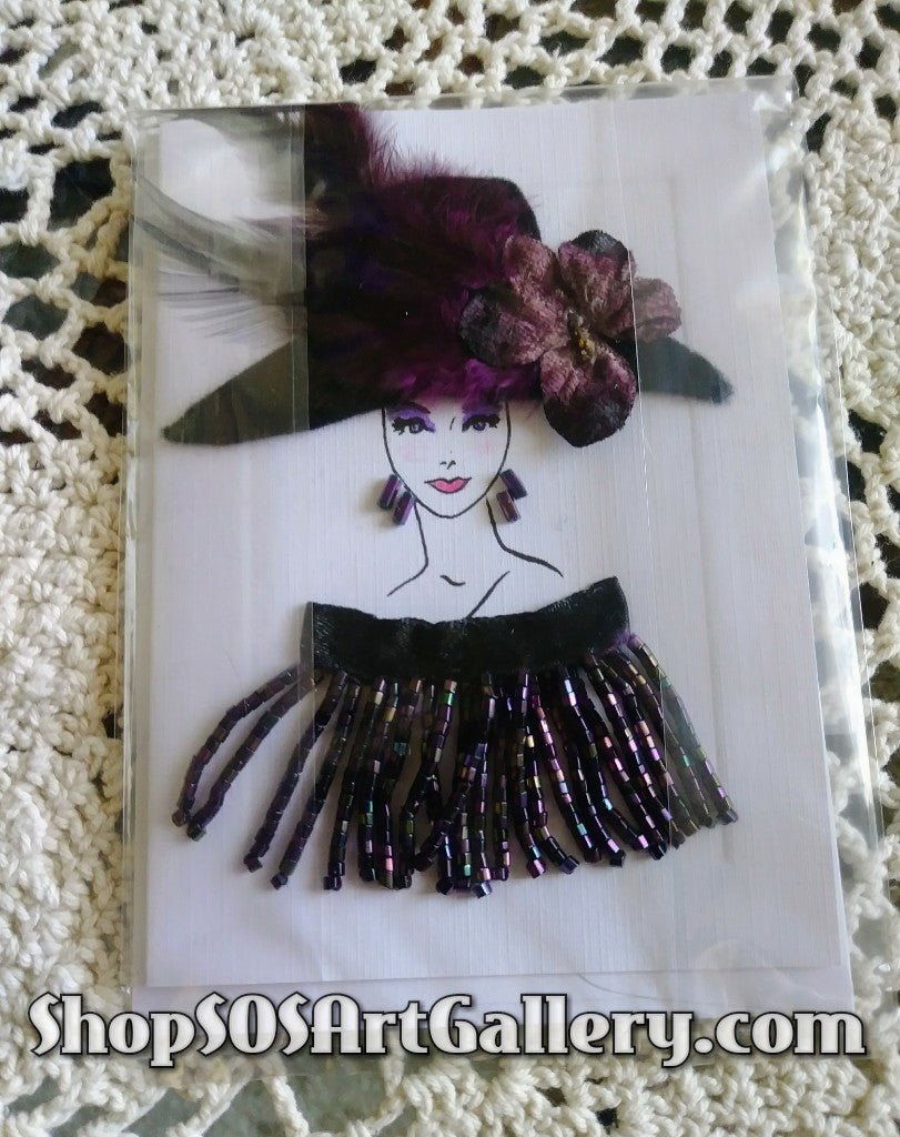 CARDS: Handcrafted Glam Greeting Card by Local Artisan