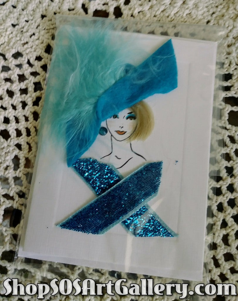 CARDS: Handcrafted Glam Greeting Card by Local Artisan