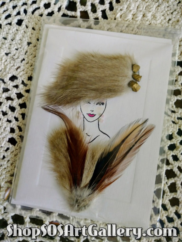 CARDS: Handcrafted Glam Greeting Card by Local Artisan