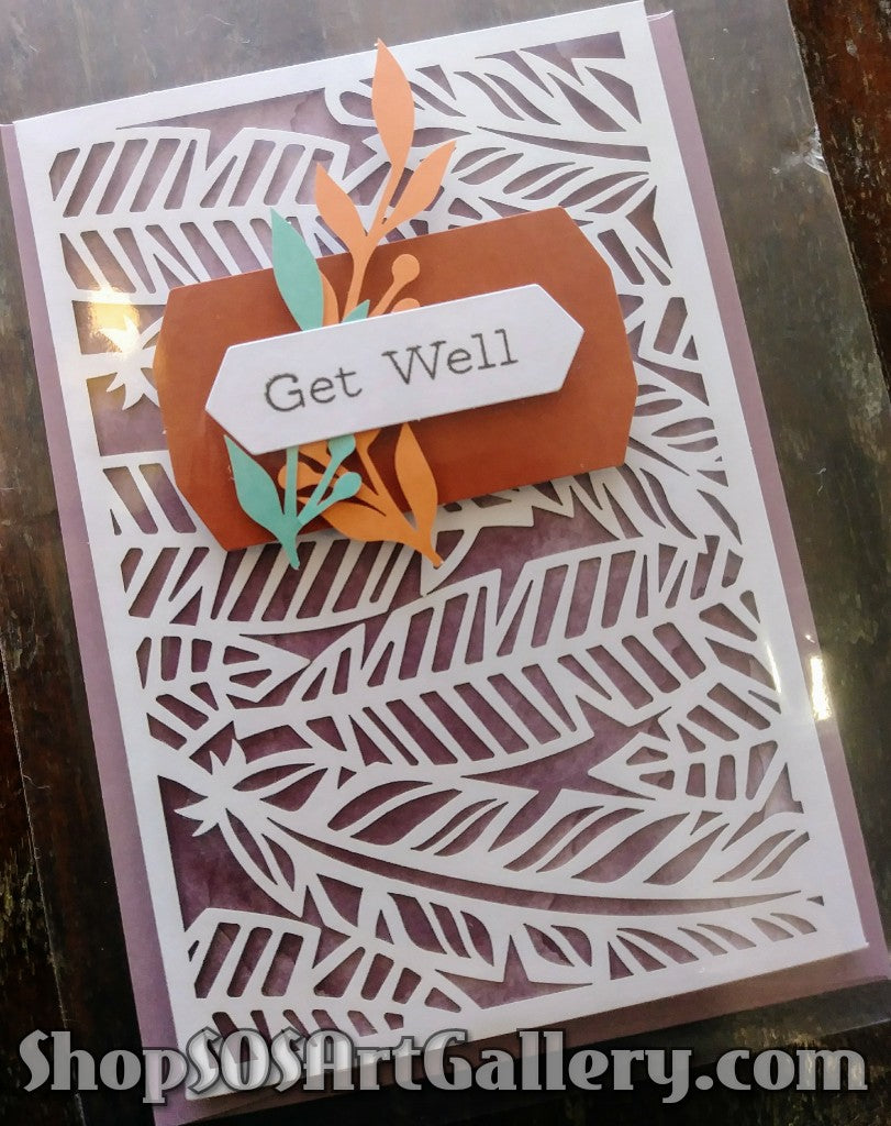 GET WELL SOON: Handmade Greeting Card by Kathryn McHenry