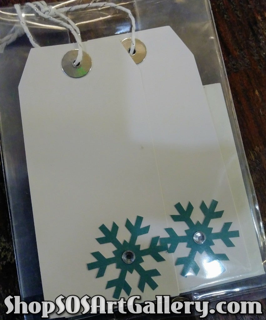 HOLIDAY: Handcrafted & Embellished Gift Tag Sets of 3 by Kathryn McHenry