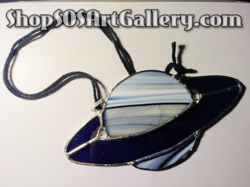 GLASS ART: Stained Glass Planet Decor by Local Artisan *