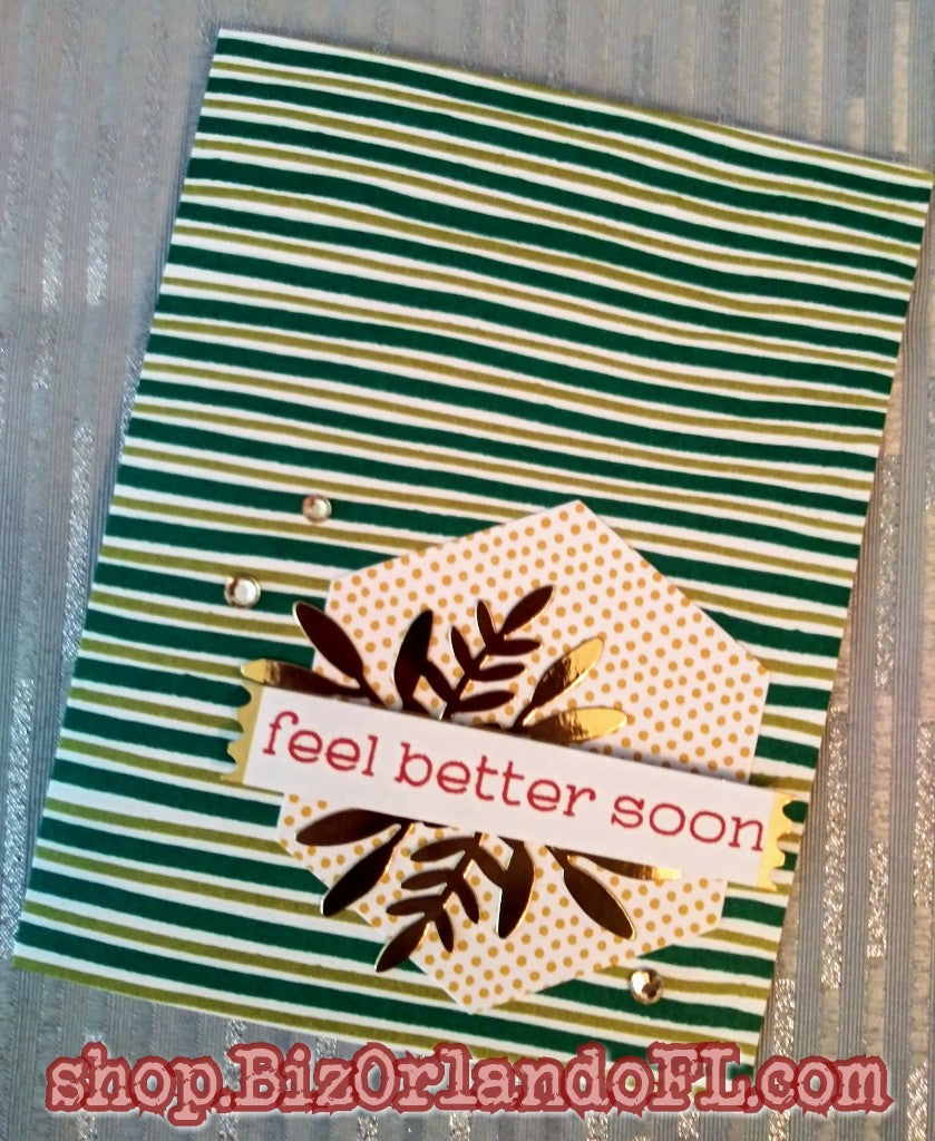 GET WELL SOON: Feel Better Soon Handmade Greeting Card by Kathryn McHenry