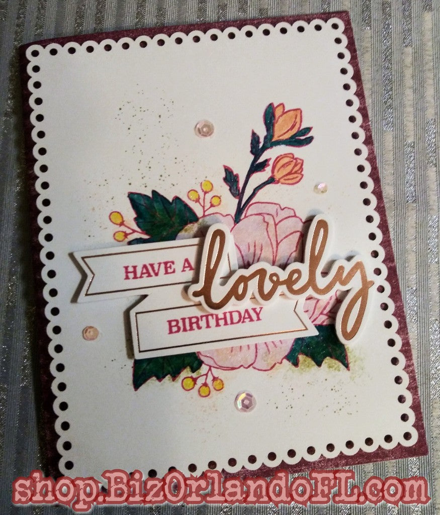BIRTHDAY: Have A Lovely Birthday Handcrafted Greeting Card by Kathryn McHenry