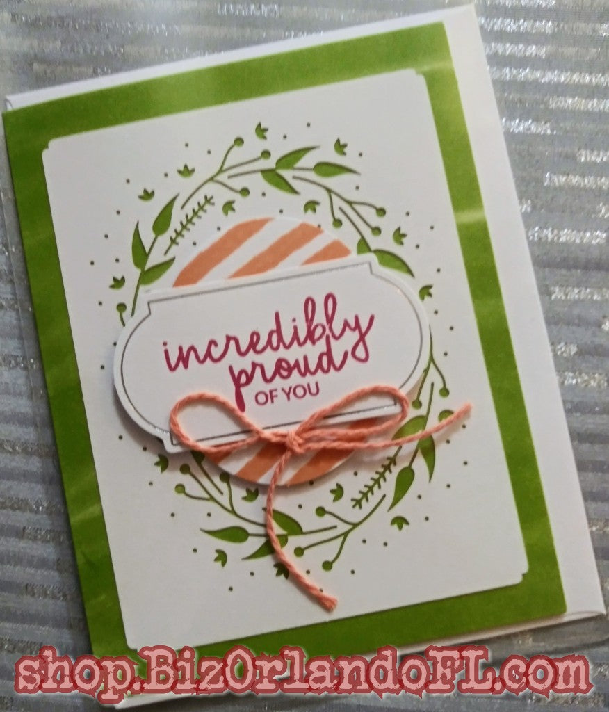 ALL OCCASION: Incredibly Proud Of You Handcrafted Greeting Card by Kathryn McHenry
