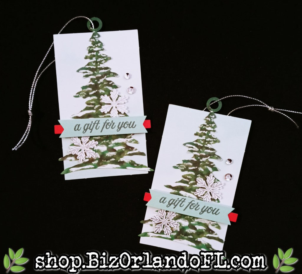 GIFT TAGS: Handstamped & Embellished Holiday Gift Tags by Kathryn McHenry (Set of 6)