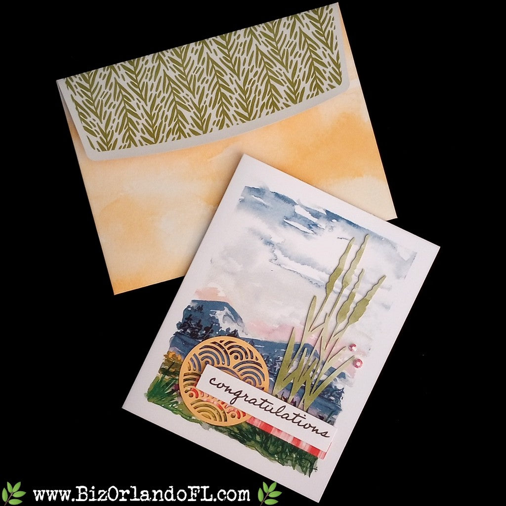 CONGRATS: Congratulations Handcrafted Greeting Card by Kathryn McHenry
