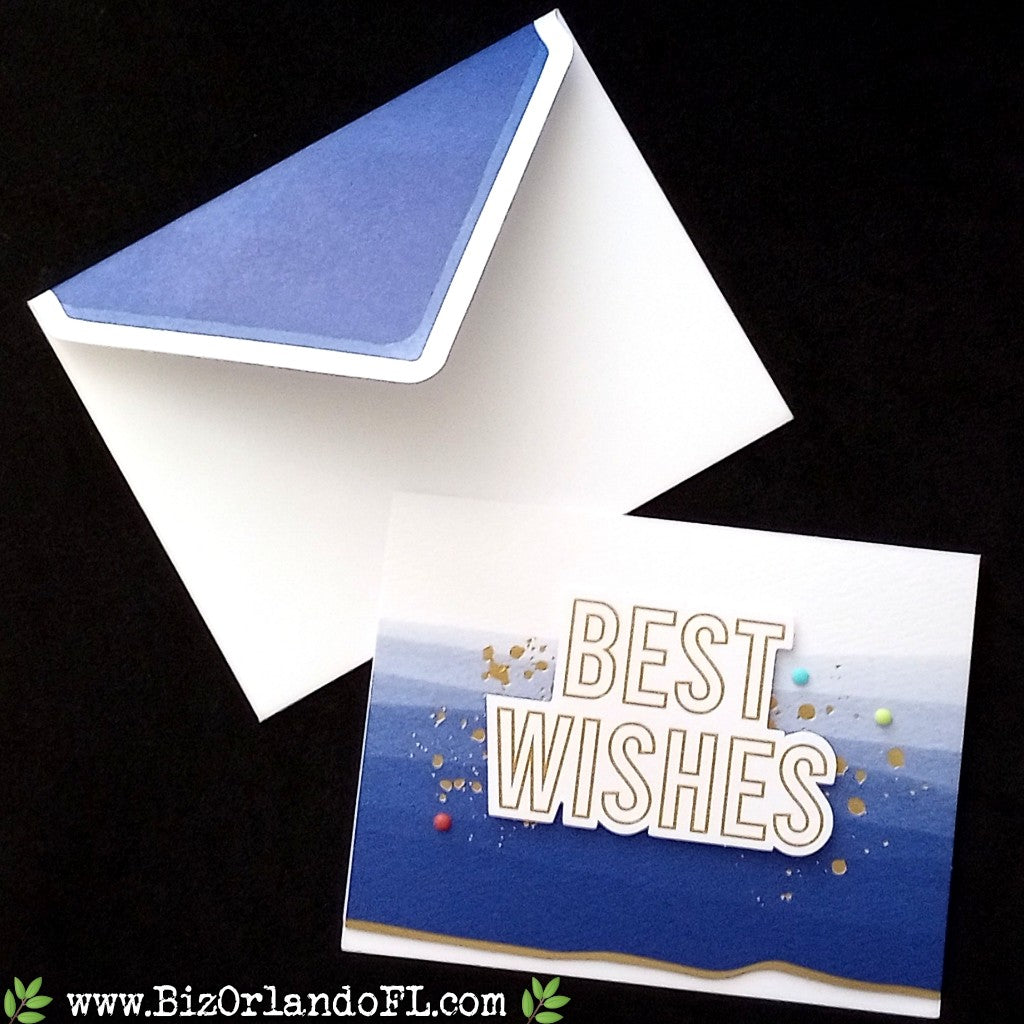 CONGRATS: Best Wishes Handcrafted Greeting Card by Kathryn McHenry