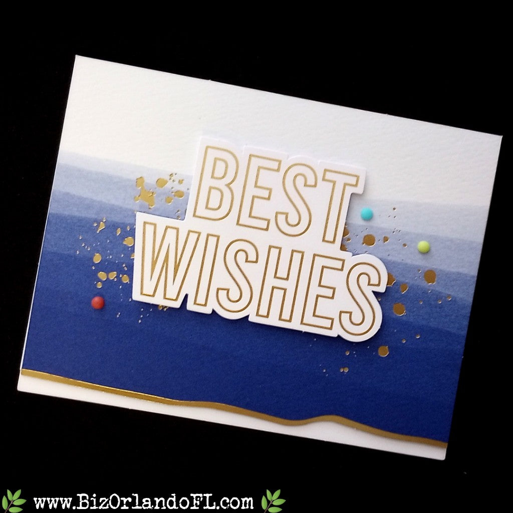 CONGRATS: Best Wishes Handcrafted Greeting Card by Kathryn McHenry
