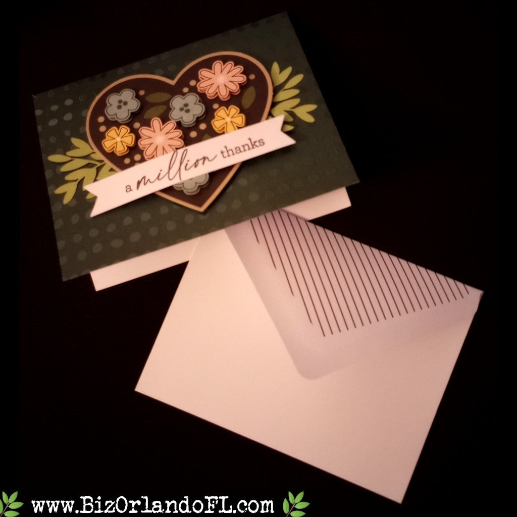 THANK YOU: A Million Thanks Handcrafted Greeting Card by Kathryn McHenry