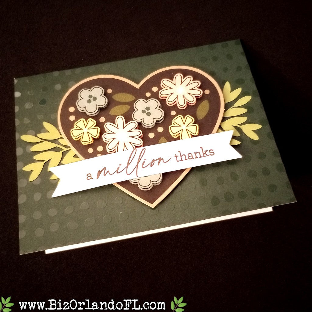 THANK YOU: A Million Thanks Handcrafted Greeting Card by Kathryn McHenry