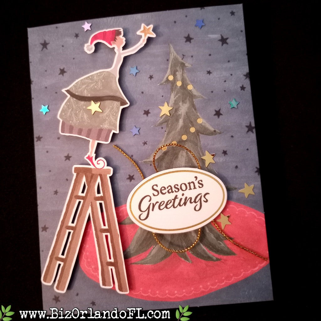 HOLIDAY: Season's Greetings Handmade Greeting Card by Kathryn McHenry