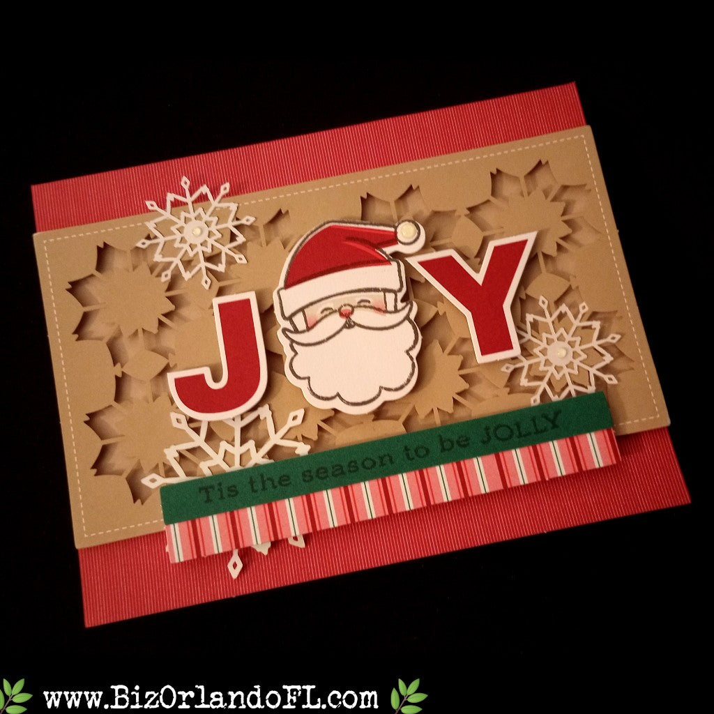 HOLIDAY: JOY -- Tis The Season To Be Jolly Handmade Greeting Card by Kathryn McHenry