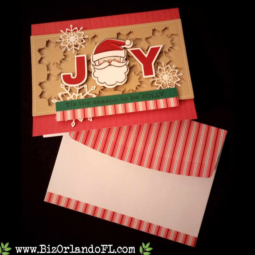 HOLIDAY: JOY -- Tis The Season To Be Jolly Handmade Greeting Card by Kathryn McHenry